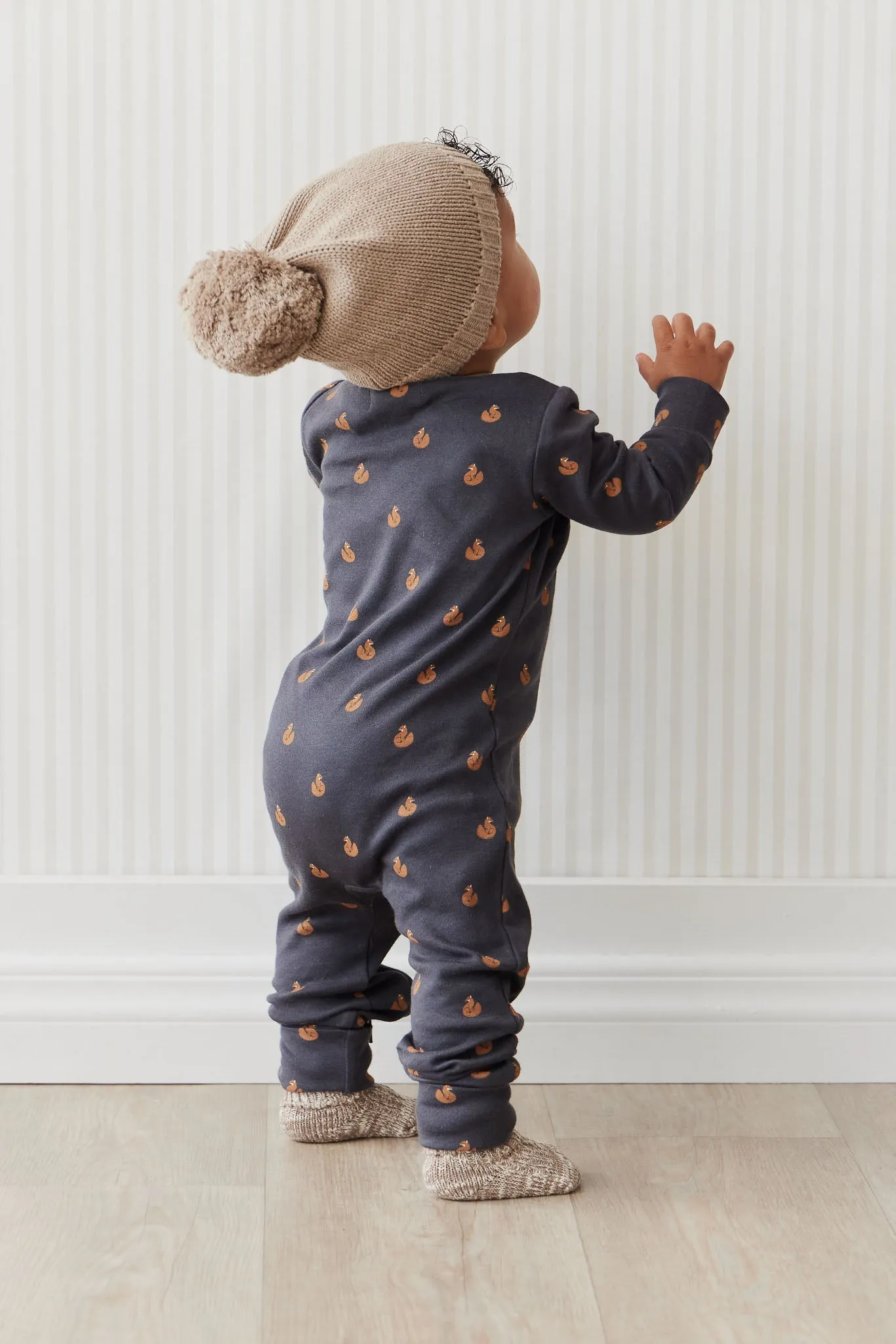 Jamie Kay Organic Cotton Reese Zip Onepiece in Fox Cubs Constellation 